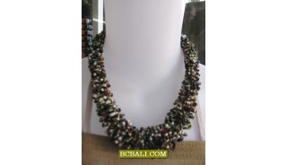 corn multi seed beaded necklaces short 